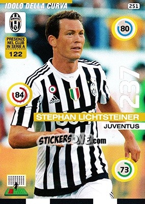 Sticker Stephan Lichtsteiner - Calciatori 2015-2016. Adrenalyn XL n. 251 - Panini