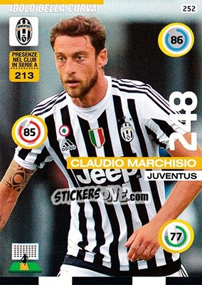 Sticker Claudio Marchisio - Calciatori 2015-2016. Adrenalyn XL n. 252 - Panini