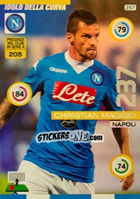 Sticker Christian Maggio - Calciatori 2015-2016. Adrenalyn XL n. 257 - Panini