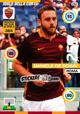 Sticker Daniele De Rossi - Calciatori 2015-2016. Adrenalyn XL n. 262 - Panini