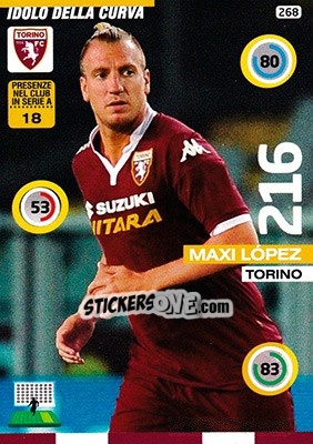 Sticker Maxi López - Calciatori 2015-2016. Adrenalyn XL - Panini
