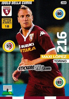 Sticker Maxi López - Calciatori 2015-2016. Adrenalyn XL n. 268 - Panini