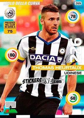 Sticker Thomas Heurtaux - Calciatori 2015-2016. Adrenalyn XL n. 269 - Panini