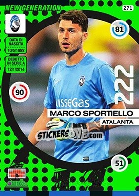 Cromo Marco Sportiello - Calciatori 2015-2016. Adrenalyn XL n. 271 - Panini