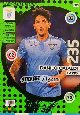 Sticker Danilo Cataldi - Calciatori 2015-2016. Adrenalyn XL n. 280 - Panini