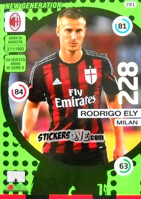 Sticker Rodrigo Ely - Calciatori 2015-2016. Adrenalyn XL n. 281 - Panini