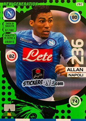 Sticker Allan - Calciatori 2015-2016. Adrenalyn XL n. 282 - Panini