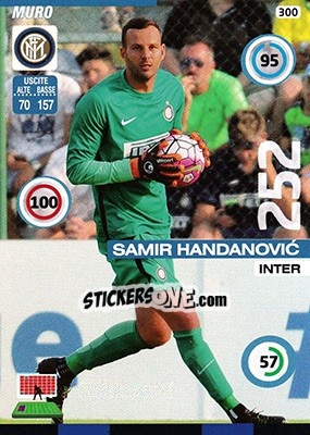 Sticker Samir Handanovic - Calciatori 2015-2016. Adrenalyn XL n. 300 - Panini