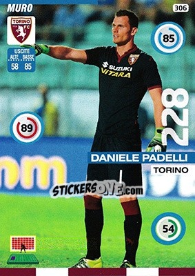 Sticker Daniele Padelli - Calciatori 2015-2016. Adrenalyn XL n. 306 - Panini