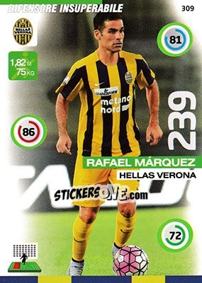 Sticker Rafael Márquez - Calciatori 2015-2016. Adrenalyn XL n. 309 - Panini