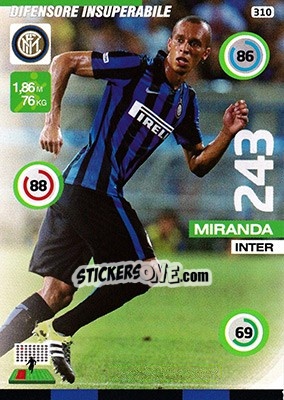 Sticker Miranda - Calciatori 2015-2016. Adrenalyn XL n. 310 - Panini