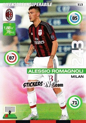 Sticker Alessio Romagnoli - Calciatori 2015-2016. Adrenalyn XL n. 313 - Panini