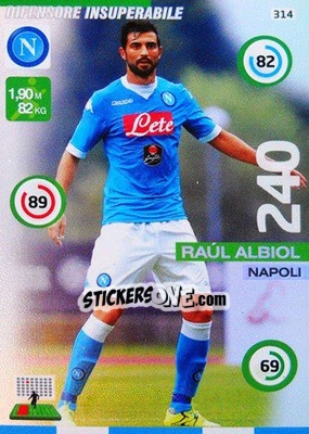Sticker Raúl Albiol - Calciatori 2015-2016. Adrenalyn XL n. 314 - Panini