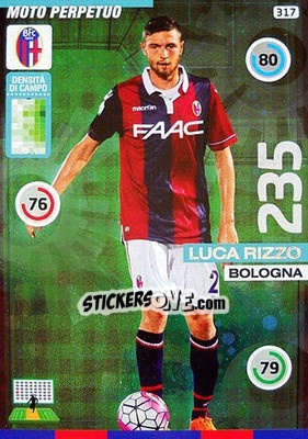 Sticker Luca Rizzo - Calciatori 2015-2016. Adrenalyn XL n. 317 - Panini