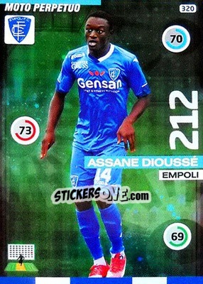 Sticker Assane Dioussé - Calciatori 2015-2016. Adrenalyn XL n. 320 - Panini