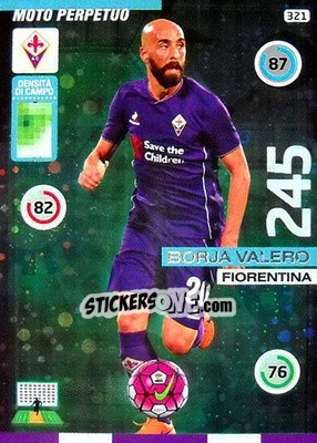 Sticker Borja Valero - Calciatori 2015-2016. Adrenalyn XL n. 321 - Panini