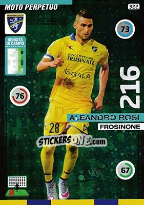 Sticker Aleandro Rosi - Calciatori 2015-2016. Adrenalyn XL n. 322 - Panini