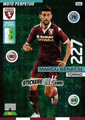 Sticker Marco Benassi - Calciatori 2015-2016. Adrenalyn XL n. 332 - Panini