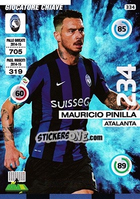 Cromo Mauricio Pinilla - Calciatori 2015-2016. Adrenalyn XL n. 334 - Panini
