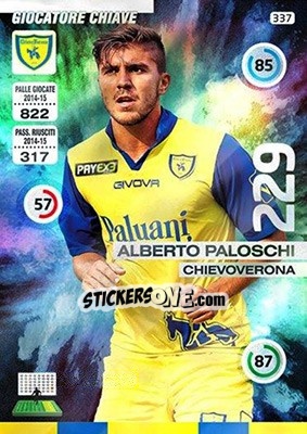 Sticker Alberto Paloschi - Calciatori 2015-2016. Adrenalyn XL n. 337 - Panini