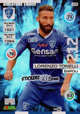 Figurina Lorenzo Tonelli - Calciatori 2015-2016. Adrenalyn XL - Panini