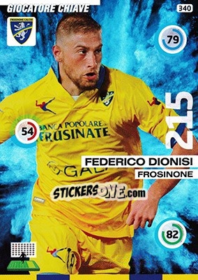 Sticker Federico Dionisi - Calciatori 2015-2016. Adrenalyn XL n. 340 - Panini