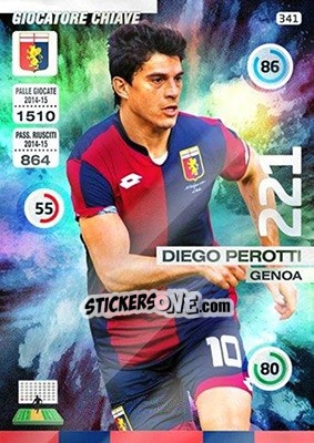 Sticker Diego Perotti - Calciatori 2015-2016. Adrenalyn XL n. 341 - Panini