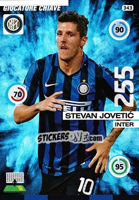 Sticker Stevan Jovetic - Calciatori 2015-2016. Adrenalyn XL n. 343 - Panini