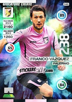 Sticker Franco Vázquez - Calciatori 2015-2016. Adrenalyn XL n. 346 - Panini
