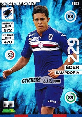 Figurina Éder - Calciatori 2015-2016. Adrenalyn XL n. 348 - Panini