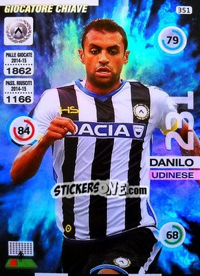 Sticker Danilo - Calciatori 2015-2016. Adrenalyn XL n. 351 - Panini