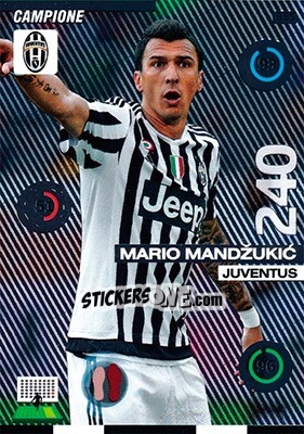Sticker Mario Mandžukic - Calciatori 2015-2016. Adrenalyn XL n. 355 - Panini