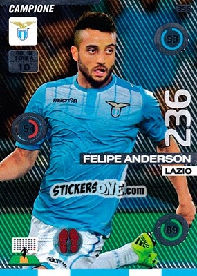 Sticker Felipe Anderson - Calciatori 2015-2016. Adrenalyn XL n. 356 - Panini