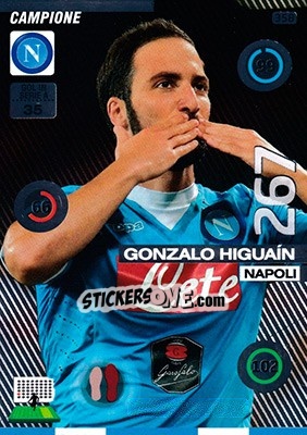 Sticker Gonzalo Higuaín - Calciatori 2015-2016. Adrenalyn XL n. 358 - Panini