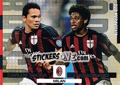 Sticker Carlos Bacca / Luiz Adriano - Calciatori 2015-2016. Adrenalyn XL n. 364 - Panini