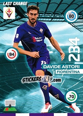 Sticker Davide Astori - Calciatori 2015-2016. Adrenalyn XL n. LC-DA - Panini