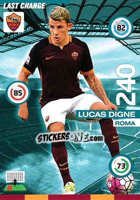 Figurina Lucas Digne - Calciatori 2015-2016. Adrenalyn XL - Panini