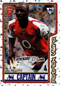 Sticker Patrick Vieira (Captain) - Premier League Inglese 2004-2005 n. 8 - Merlin