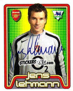 Sticker Jens Lehmann - Premier League Inglese 2004-2005 n. 9 - Merlin
