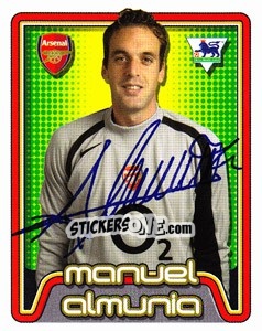 Sticker Manuel Almunia - Premier League Inglese 2004-2005 n. 10 - Merlin