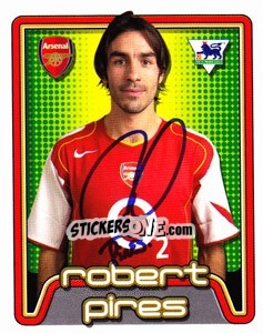 Sticker Robert Pires - Premier League Inglese 2004-2005 n. 20 - Merlin