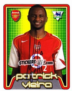 Sticker Patrick Vieira - Premier League Inglese 2004-2005 n. 21 - Merlin