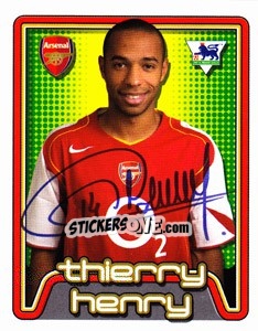 Figurina Thierry Henry - Premier League Inglese 2004-2005 - Merlin