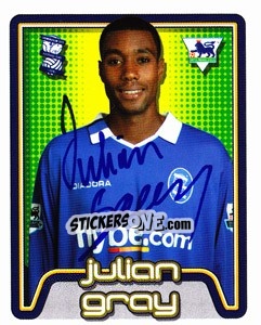 Sticker Julian Gray - Premier League Inglese 2004-2005 - Merlin