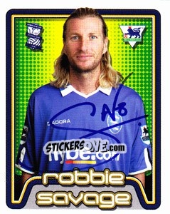 Sticker Robbie Savage - Premier League Inglese 2004-2005 n. 78 - Merlin