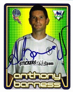 Sticker Anthony Barness - Premier League Inglese 2004-2005 - Merlin