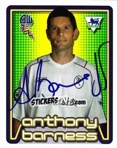 Sticker Anthony Barness - Premier League Inglese 2004-2005 n. 122 - Merlin