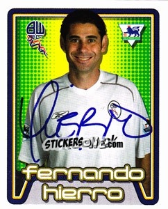 Sticker Fernando Hierro - Premier League Inglese 2004-2005 n. 124 - Merlin