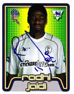 Cromo Radhi Jaidi - Premier League Inglese 2004-2005 - Merlin