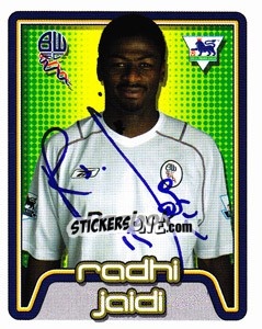 Figurina Radhi Jaidi - Premier League Inglese 2004-2005 - Merlin